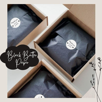 Black Tissue Paper for Gift Bags - 15"x20" Sheets (Pack of 100) - Bulk Black Tissue Paper Sheets for Wrapping, Crafting, and Gift Wrapping