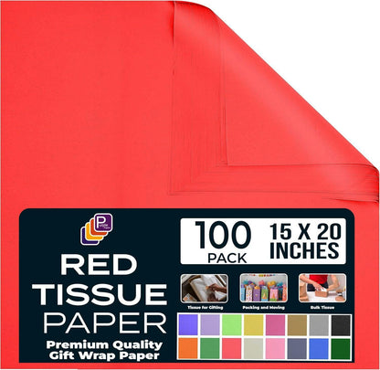 Black Tissue Paper for Gift Bags - 15"x20" Sheets (Pack of 100) - Bulk Black Tissue Paper Sheets for Wrapping, Crafting, and Gift Wrapping