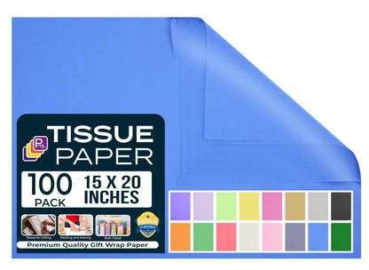 Black Tissue Paper for Gift Bags - 15"x20" Sheets (Pack of 100) - Bulk Black Tissue Paper Sheets for Wrapping, Crafting, and Gift Wrapping