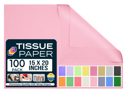 Black Tissue Paper for Gift Bags - 15"x20" Sheets (Pack of 100) - Bulk Black Tissue Paper Sheets for Wrapping, Crafting, and Gift Wrapping